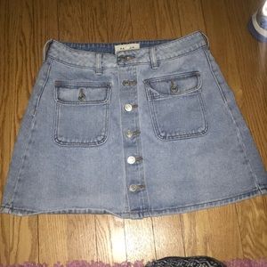 Button down jean skirt
